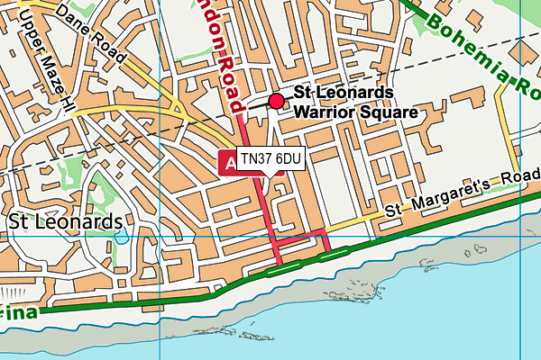 TN37 6DU map - OS VectorMap District (Ordnance Survey)