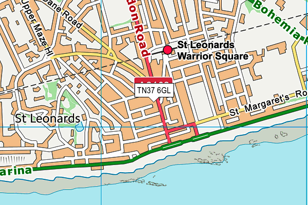 TN37 6GL map - OS VectorMap District (Ordnance Survey) TN37 6GL map - OS VectorMap District (Ordnance Survey)