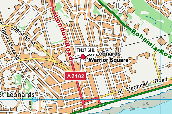 TN37 6HL map - OS VectorMap District (Ordnance Survey) TN37 6HL map - OS VectorMap District (Ordnance Survey)