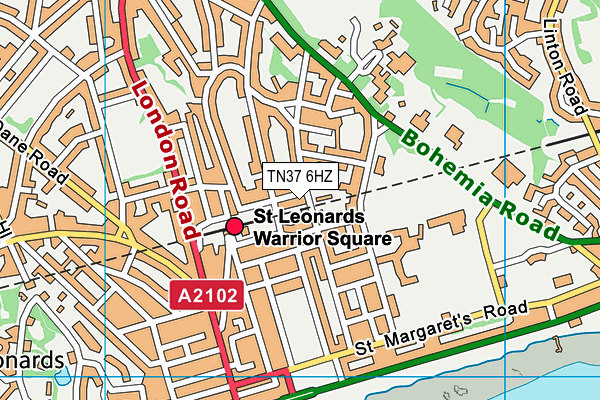 TN37 6HZ map - OS VectorMap District (Ordnance Survey) TN37 6HZ map - OS VectorMap District (Ordnance Survey)