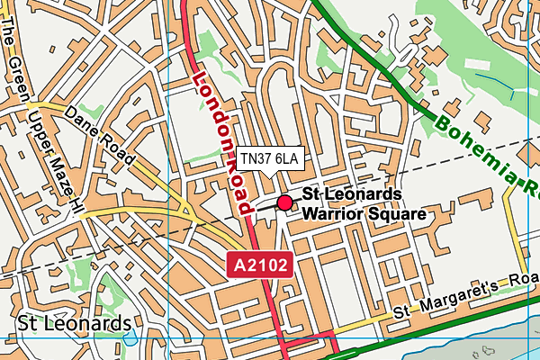 TN37 6LA map - OS VectorMap District (Ordnance Survey)