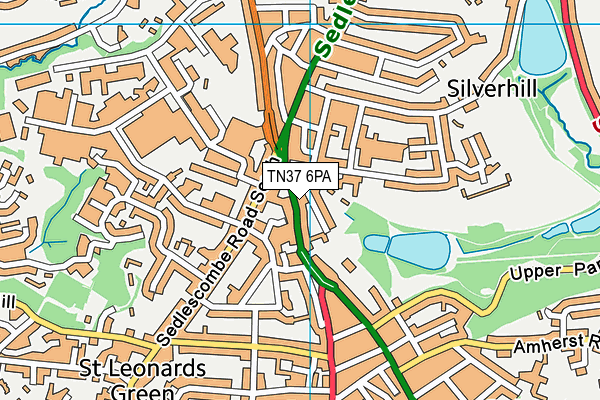 TN37 6PA map - OS VectorMap District (Ordnance Survey) TN37 6PA map - OS VectorMap District (Ordnance Survey)
