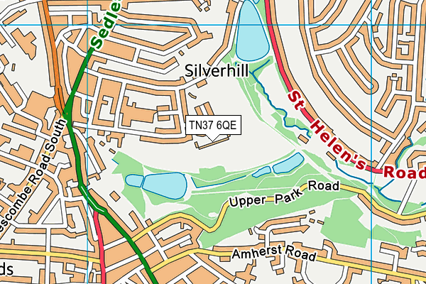 TN37 6QE map - OS VectorMap District (Ordnance Survey) TN37 6QE map - OS VectorMap District (Ordnance Survey)