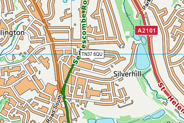 TN37 6QU map - OS VectorMap District (Ordnance Survey)