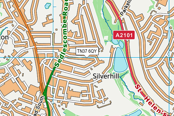 TN37 6QY map - OS VectorMap District (Ordnance Survey)