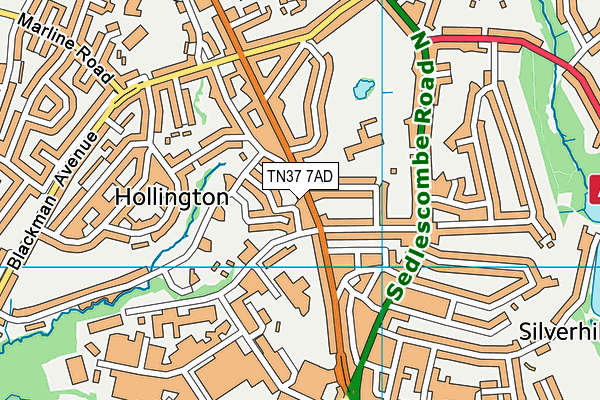TN37 7AD map - OS VectorMap District (Ordnance Survey) TN37 7AD map - OS VectorMap District (Ordnance Survey)