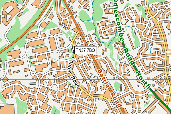 TN37 7BQ map - OS VectorMap District (Ordnance Survey) TN37 7BQ map - OS VectorMap District (Ordnance Survey)