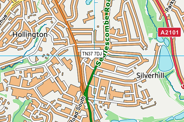 TN37 7DJ map - OS VectorMap District (Ordnance Survey) TN37 7DJ map - OS VectorMap District (Ordnance Survey)