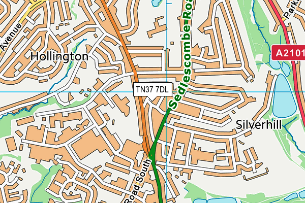 TN37 7DL map - OS VectorMap District (Ordnance Survey) TN37 7DL map - OS VectorMap District (Ordnance Survey)