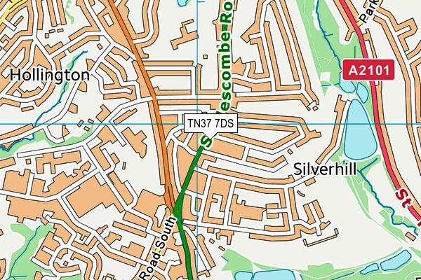 TN37 7DS map - OS VectorMap District (Ordnance Survey) TN37 7DS map - OS VectorMap District (Ordnance Survey)