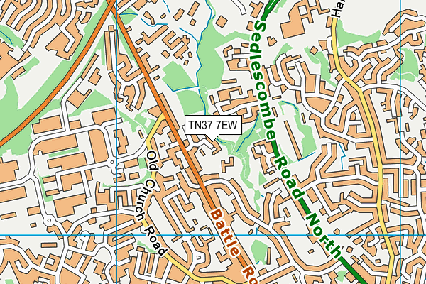 TN37 7EW map - OS VectorMap District (Ordnance Survey) TN37 7EW map - OS VectorMap District (Ordnance Survey)