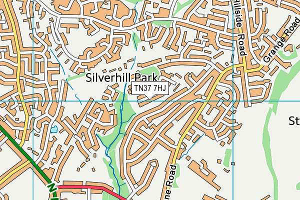 TN37 7HJ map - OS VectorMap District (Ordnance Survey) TN37 7HJ map - OS VectorMap District (Ordnance Survey)