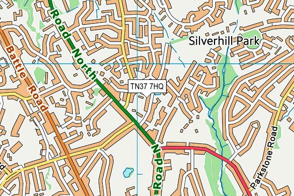 TN37 7HQ map - OS VectorMap District (Ordnance Survey) TN37 7HQ map - OS VectorMap District (Ordnance Survey)