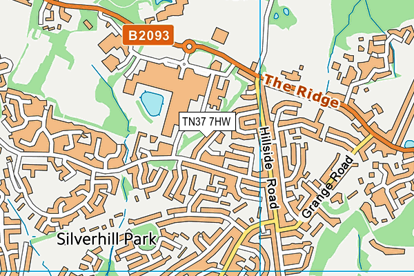 TN37 7HW map - OS VectorMap District (Ordnance Survey) TN37 7HW map - OS VectorMap District (Ordnance Survey)