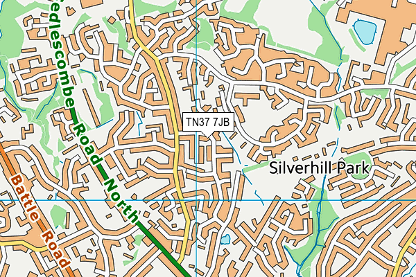 TN37 7JB map - OS VectorMap District (Ordnance Survey) TN37 7JB map - OS VectorMap District (Ordnance Survey)