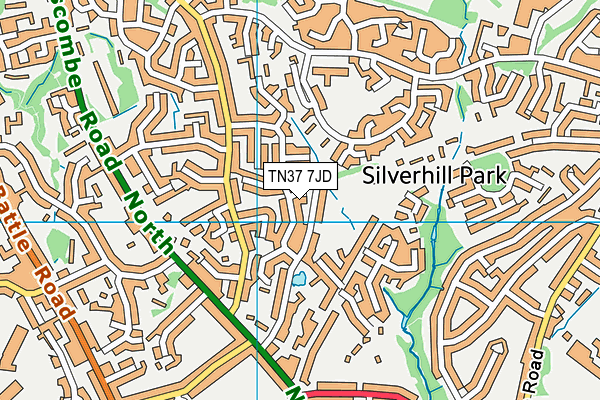 TN37 7JD map - OS VectorMap District (Ordnance Survey) TN37 7JD map - OS VectorMap District (Ordnance Survey)