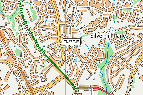 TN37 7JE map - OS VectorMap District (Ordnance Survey) TN37 7JE map - OS VectorMap District (Ordnance Survey)