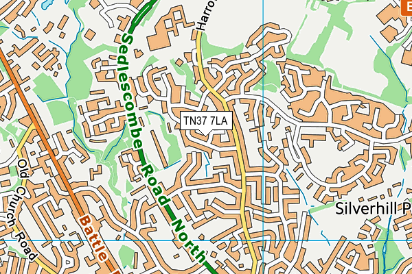 TN37 7LA map - OS VectorMap District (Ordnance Survey) TN37 7LA map - OS VectorMap District (Ordnance Survey)
