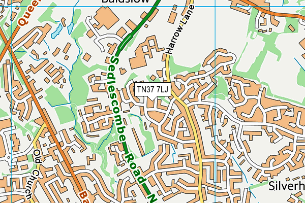 TN37 7LJ map - OS VectorMap District (Ordnance Survey) TN37 7LJ map - OS VectorMap District (Ordnance Survey)