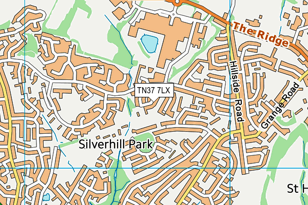 TN37 7LX map - OS VectorMap District (Ordnance Survey) TN37 7LX map - OS VectorMap District (Ordnance Survey)