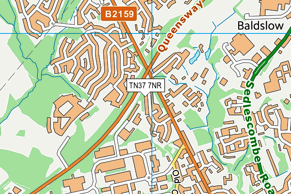 TN37 7NR map - OS VectorMap District (Ordnance Survey) TN37 7NR map - OS VectorMap District (Ordnance Survey)