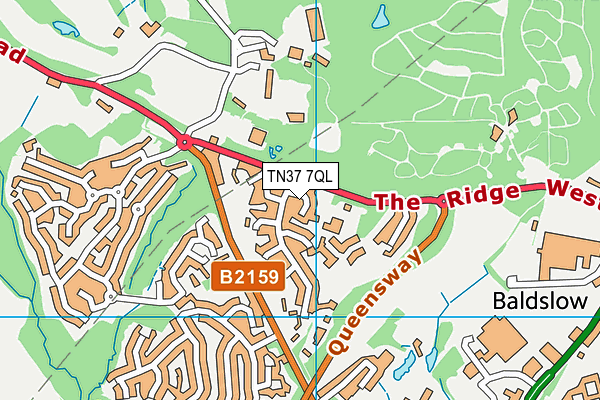 TN37 7QL map - OS VectorMap District (Ordnance Survey) TN37 7QL map - OS VectorMap District (Ordnance Survey)