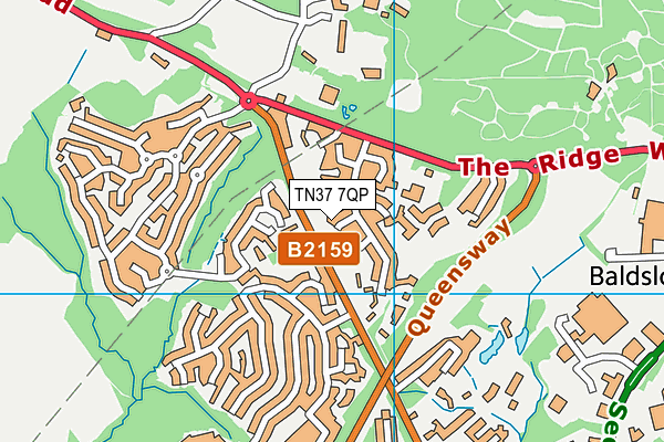 TN37 7QP map - OS VectorMap District (Ordnance Survey) TN37 7QP map - OS VectorMap District (Ordnance Survey)