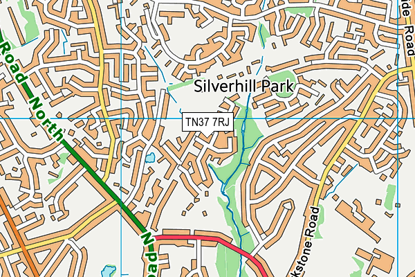 TN37 7RJ map - OS VectorMap District (Ordnance Survey) TN37 7RJ map - OS VectorMap District (Ordnance Survey)