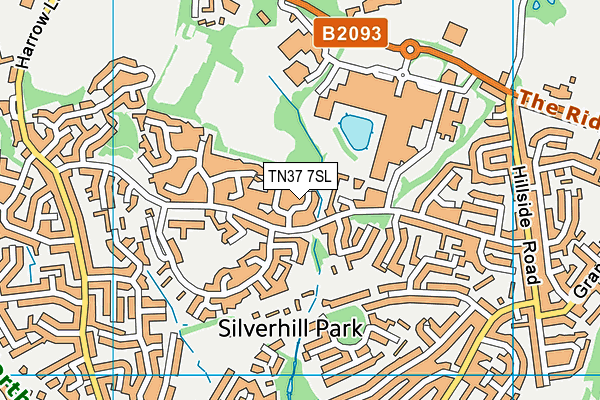 TN37 7SL map - OS VectorMap District (Ordnance Survey) TN37 7SL map - OS VectorMap District (Ordnance Survey)