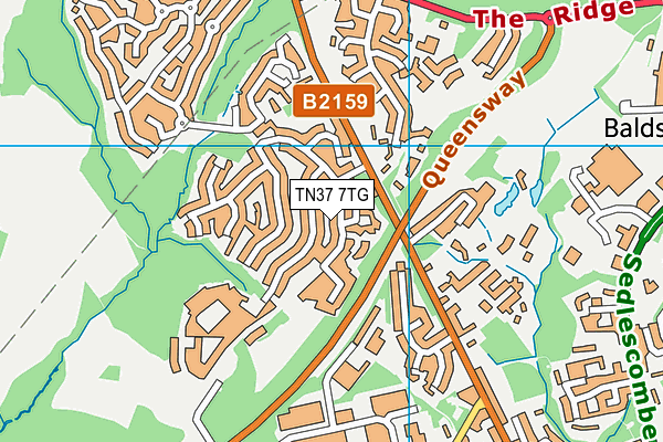 TN37 7TG map - OS VectorMap District (Ordnance Survey) TN37 7TG map - OS VectorMap District (Ordnance Survey)