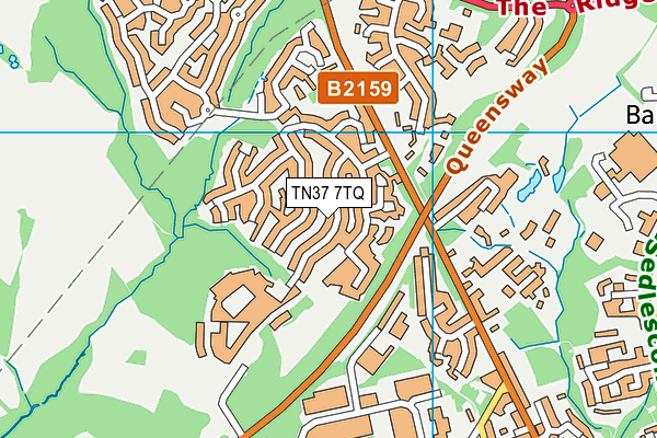 TN37 7TQ map - OS VectorMap District (Ordnance Survey) TN37 7TQ map - OS VectorMap District (Ordnance Survey)