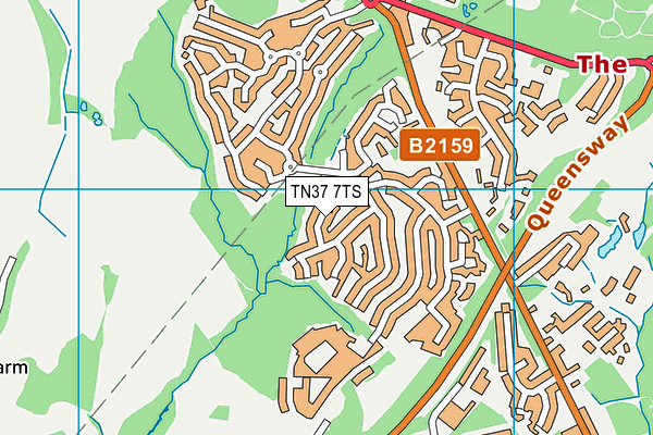 TN37 7TS map - OS VectorMap District (Ordnance Survey) TN37 7TS map - OS VectorMap District (Ordnance Survey)