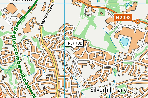 TN37 7UB map - OS VectorMap District (Ordnance Survey) TN37 7UB map - OS VectorMap District (Ordnance Survey)
