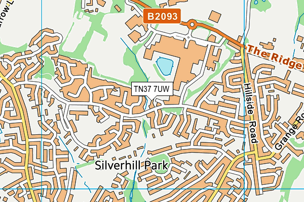TN37 7UW map - OS VectorMap District (Ordnance Survey) TN37 7UW map - OS VectorMap District (Ordnance Survey)