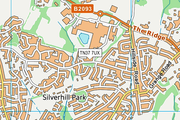 TN37 7UX map - OS VectorMap District (Ordnance Survey) TN37 7UX map - OS VectorMap District (Ordnance Survey)