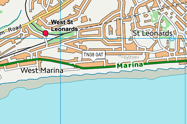TN38 0AT map - OS VectorMap District (Ordnance Survey) TN38 0AT map - OS VectorMap District (Ordnance Survey)
