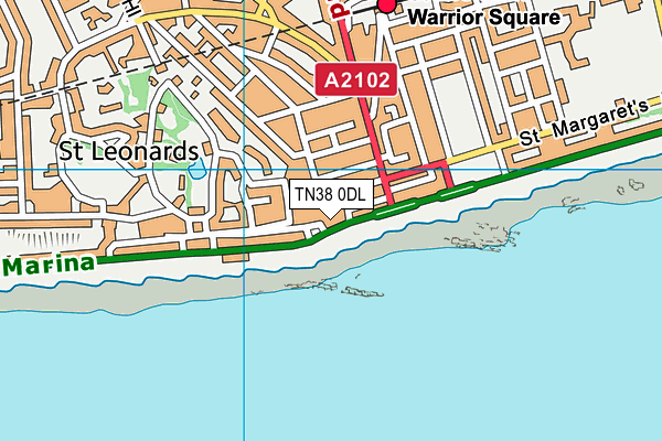 TN38 0DL map - OS VectorMap District (Ordnance Survey) TN38 0DL map - OS VectorMap District (Ordnance Survey)