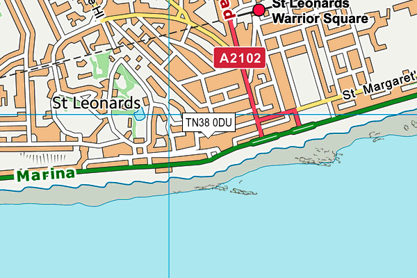 TN38 0DU map - OS VectorMap District (Ordnance Survey)