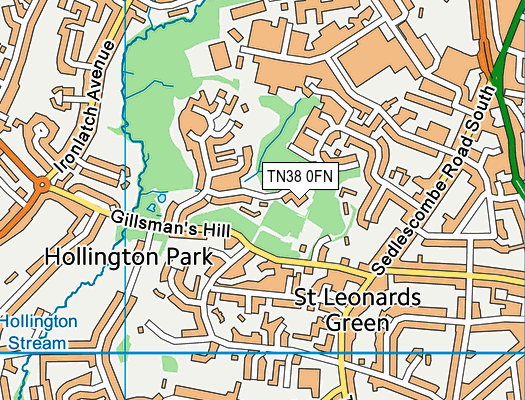 TN38 0FN map - OS VectorMap District (Ordnance Survey) TN38 0FN map - OS VectorMap District (Ordnance Survey)