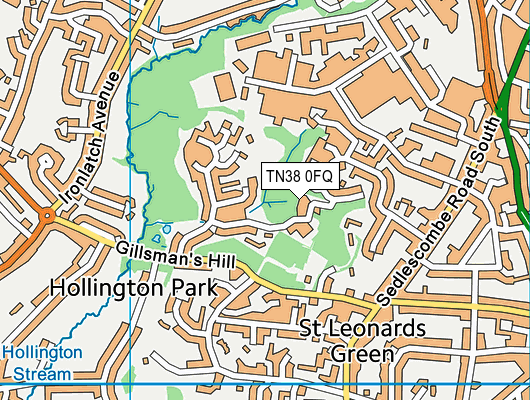 TN38 0FQ map - OS VectorMap District (Ordnance Survey) TN38 0FQ map - OS VectorMap District (Ordnance Survey)