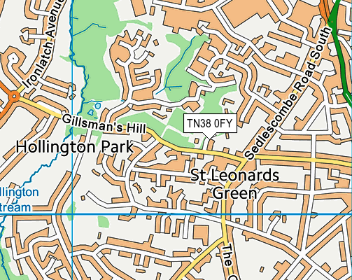 TN38 0FY map - OS VectorMap District (Ordnance Survey) TN38 0FY map - OS VectorMap District (Ordnance Survey)