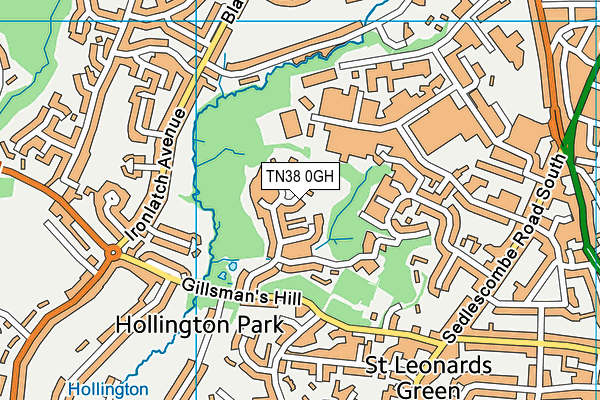 TN38 0GH map - OS VectorMap District (Ordnance Survey) TN38 0GH map - OS VectorMap District (Ordnance Survey)
