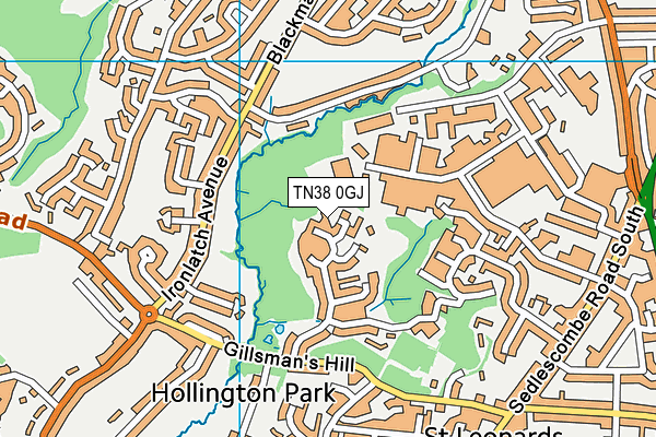TN38 0GJ map - OS VectorMap District (Ordnance Survey) TN38 0GJ map - OS VectorMap District (Ordnance Survey)