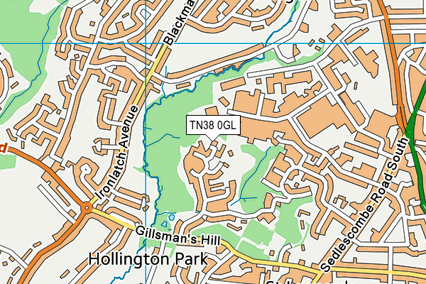 TN38 0GL map - OS VectorMap District (Ordnance Survey) TN38 0GL map - OS VectorMap District (Ordnance Survey)