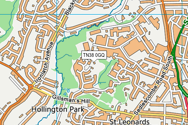 TN38 0GQ map - OS VectorMap District (Ordnance Survey) TN38 0GQ map - OS VectorMap District (Ordnance Survey)