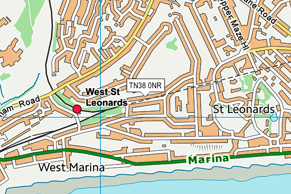 TN38 0NR map - OS VectorMap District (Ordnance Survey)
