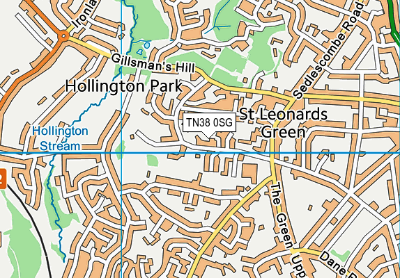 TN38 0SG map - OS VectorMap District (Ordnance Survey) TN38 0SG map - OS VectorMap District (Ordnance Survey)