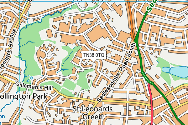 TN38 0TQ map - OS VectorMap District (Ordnance Survey) TN38 0TQ map - OS VectorMap District (Ordnance Survey)