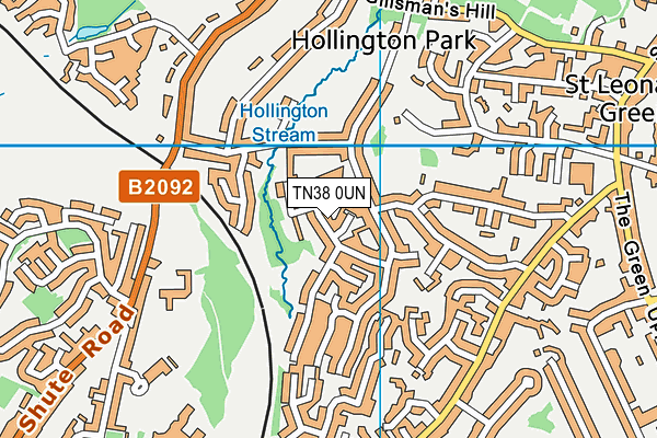 TN38 0UN map - OS VectorMap District (Ordnance Survey)