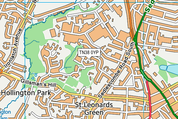TN38 0YP map - OS VectorMap District (Ordnance Survey) TN38 0YP map - OS VectorMap District (Ordnance Survey)